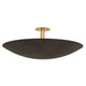 Hudson Valley - 8728-VB/BRZ - Three Light Flush Mount - Bern - Vintage Brass