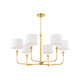 Hudson Valley - 9136-AGB - Six Light Chandelier - Paramus - Aged Brass