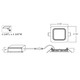 LED SLIM REC,4IN,BAF,9W,SQ,WHT (31242-02)