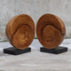 Teak And Noir Bookends Set/2 (17128)