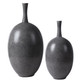 Uttermost - 17711 - Vases S/2 - Riordan - Marbled Black/White/Matte White