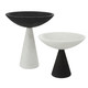 Uttermost - 18012 - Bowls S/2 - Antithesis - Striking Black And White Granulated Marble