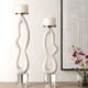 Uttermost - 18160 - Candleholders S/2 - Feamelo - Brushed Brass