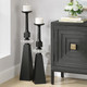 Ebon Glow Candleholders Set/2 (18231)