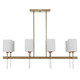 Uttermost - 21388 - Eight Light Linear Chandelier - Awyr - Warm Brass