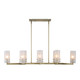 Uttermost - 21392 - Eight Light Linear Chandelier - Mistie - Antique Brass