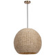 Uttermost - 21536 - One Light Pendant - Seagrass - Antique Brass