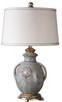 Uttermost - 26483 - One Light Table Lamp - Cancello - Light Blue Rust Tan and Silver Leaf