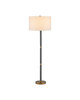 Currey and Company - 8000-0181 - One Light Floor Lamp - Gavin - Brass Antique/Matte Black