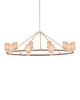 Currey and Company - 9000-1350 - Ten Light Chandelier - Ellerston - Saddle Brown/Brushed Brass