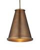 Currey and Company - 9000-1366 - One Light Pendant - Seafarer - Antique Brass/Clear
