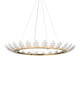 Currey and Company - 9000-1372 - LED Chandelier - Oakwreath - Polished Antique Brass/Clear
