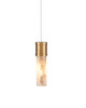 Currey and Company - 9000-1379 - One Light Pendant - Cannula - Vintage Brass/White/Silver