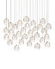 Currey and Company - 9000-1392 - 30 Light Pendant - Banyan - Antique Brass/Clear/Silver