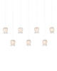 Currey and Company - 9000-1410 - Seven Light Pendant - Polpo - White/Silver