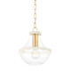 Mitzi - H668701S-AGB/SCR - One Light Pendant - Alaina - Aged Brass