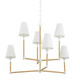 Mitzi - H708806-TWH - Six Light Chandelier - Mariana - Texture White