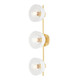 Mitzi - H724303-AGB - Three Light Bath and Vanity - Belle - Aged Brass