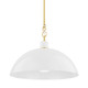 Mitzi - H769701L-AGB/GWH - One Light Pendant - Camille - Aged Brass