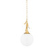 Mitzi - H812701S-VGL - One Light Pendant - Victoria - Vintage Gold Leaf