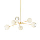 Mitzi - H832806-AGB/SCR - Six Light Chandelier - Saylor - Aged Brass