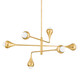 Mitzi - H850806-VGL - Six Light Chandelier - Luciel - Vintage Gold Leaf