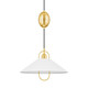 Mitzi - H866701-AGB/SWH - One Light Pendant - Mariel - Aged Brass