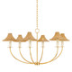 Mitzi - H868806-VGL - Six Light Chandelier - Twila - Vintage Gold Leaf