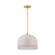 Mitzi - H884701L-AGB/SPG - One Light Pendant - Liba - Aged Brass