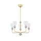 Mitzi - H904805-AGB/SPG - Five Light Chandelier - Doreen - Aged Brass