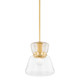 Mitzi - H910701S-AGB - One Light Pendant - Elodie - Aged Brass