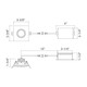 34892-40 LED REC,3IN,SQ GMBL,8W,40K,BLK (34892-40-01)