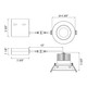 34897-40 LED REC,3.5IN,RGSS,12W,40K,WHT (34897-40-02)