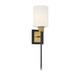 Savoy House - 9-1645-1-143 - One Light Wall Sconce - Alvara - Matte Black with Warm Brass Accents