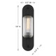 Holton One Light Wall Sconce (9-3024-1-BK)