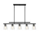 Savoy House - 1-1023-5-89 - Five Light Linear Chandelier - Calhoun - Matte Black