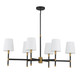 Brody Six Light Linear Chandelier (1-1631-6-143)