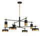 Savoy House - 1-1637-8-143 - LED Chandelier - Ashor - Matte Black w/Warm Brass
