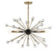 Savoy House - 1-1857-6-62 - Six Light Chandelier - Ariel - Como Black with Gold