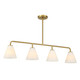 Blair Four Light Linear Chandelier (1-4014-4-322)