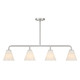 Savoy House - 1-4014-4-SN - Four Light Linear Chandelier - Blair - Satin Nickel