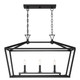 Savoy House - 1-423-3-89 - Three Light Linear Chandelier - Townsend - Matte Black