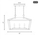 Townsend Three Light Linear Chandelier (1-423-3-89)