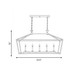 Townsend Five Light Linear Chandelier (1-424-5-89)