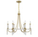 Savoy House - 1-7716-6-195 - Six Light Chandelier - Mayfair - Warm Brass/Chrome