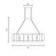 Genry Three Light Linear Chandelier (1-8203-3-322)