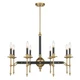 Savoy House - 1-9512-8-143 - Eight Light Chandelier - Consulate - Matte Black and Warm Brass
