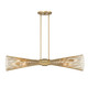 Savoy House - 1-9601-6-171 - Six Light Linear Chandelier - Longfellow - Burnished Brass