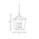 Townsend Four Light Pendant (3-421-4-89)