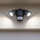LED Motion Sensored Double Flood Light (4-FLOOD-MS-A2-3CCT-BK)